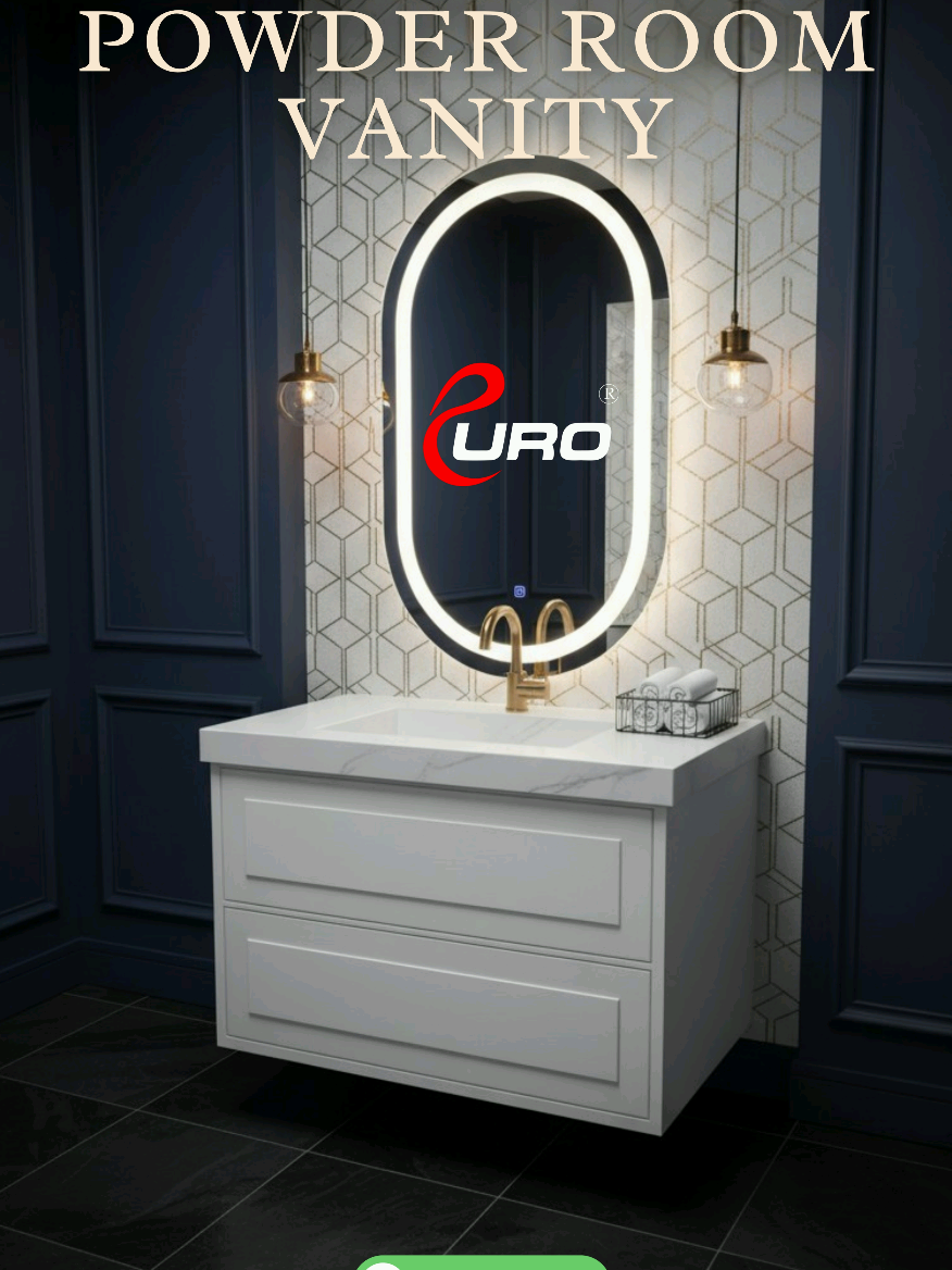 ✨ Slim Smart Vanity for Powder Room ✨ Apne powder room ko do modern or stylish look! Yeh PVC material ki bani hui vanity hai jo 100% waterproof or termite-proof hai. Saath hi premium tiles ka top is design ko aur bhi elegant banata hai. Isme sleek LED mirror hai jo room ko bright or luxury touch deta hai. Perfect choice un customers k liye jo style + durability chahte hain. ✅ PVC Vanity (Waterproof & Durable) ✅ Premium Tile Top ✅ Smart Storage Space ✅ LED Mirror ka Stylish Glow #sanitary #LEDMirror #pvcvanity #manufacturing #gujranwala 