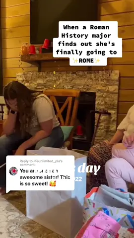 oh this day was one of my favorite days ever. Not just because we got to surprise my sister but hearing the love and joy in the room with her…we were all so happy to see her get her dream trip!  #OnThisDay #rome #Sisters 