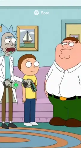 Rick and morty meet Peter griffin #sora2 #sora #openai #familyguy #ai 
