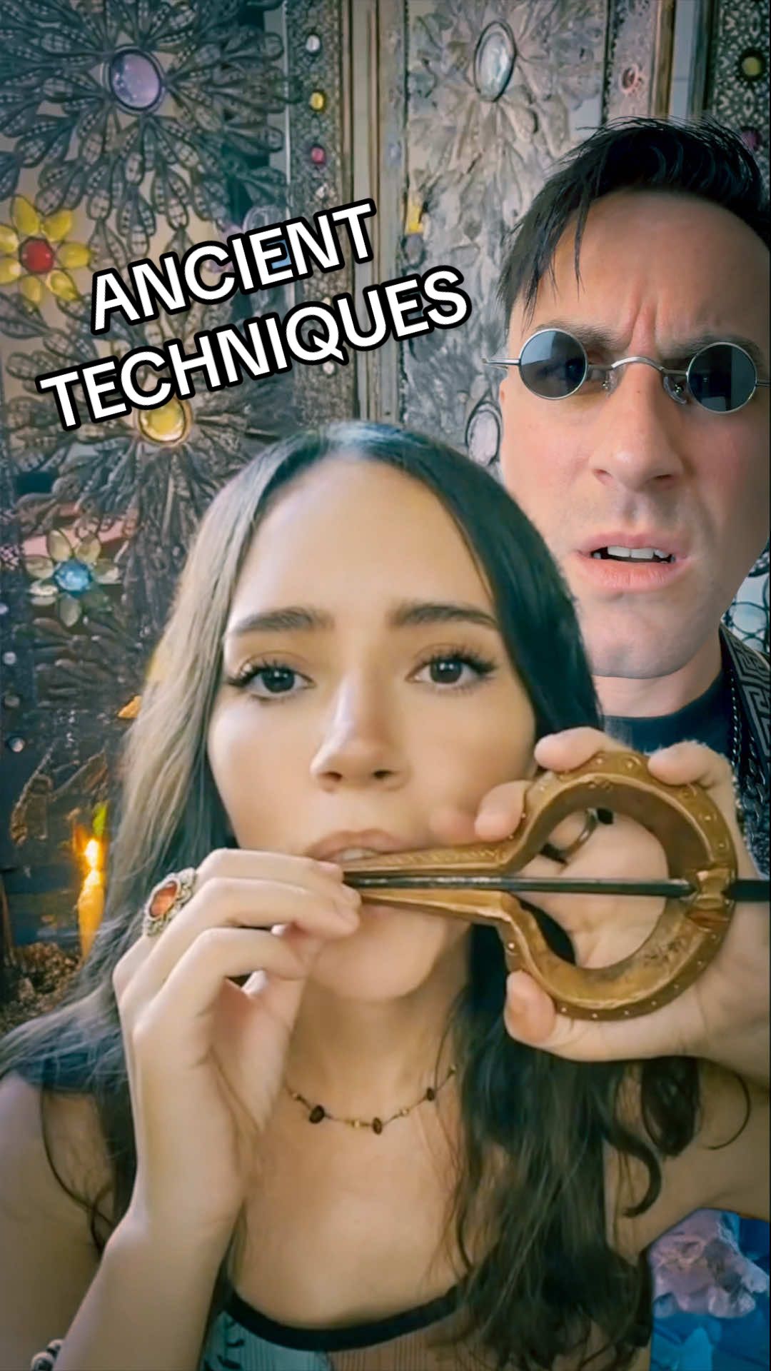 Ancient Techniques (free download link in bio) 🪉 @Auracle (jaw harp player) LOVE IS THE ANSWER #jawharp #psytrance #drumandbass