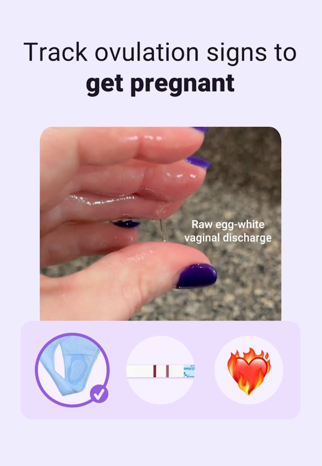 Trying to get pregnant? Make sure you’re tacking your cervical mucus to help identify when you are most fertile.  You can do this along with LH tracking right in the free Premom app!  #ttc #tryingtoconceive #ewcm #premom #fyp 