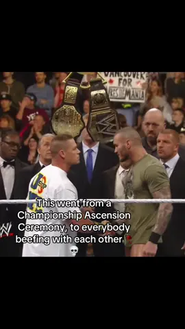Trips saw his wife on the ground, and almost started to cry #WWE #johncena #randyorton #tripleh #champions 