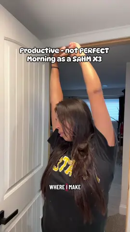Slow motion > no motion. #productivemomtok #sahmmorningvlog #sahmmorning #sahmof3 #productivemorningroutine 