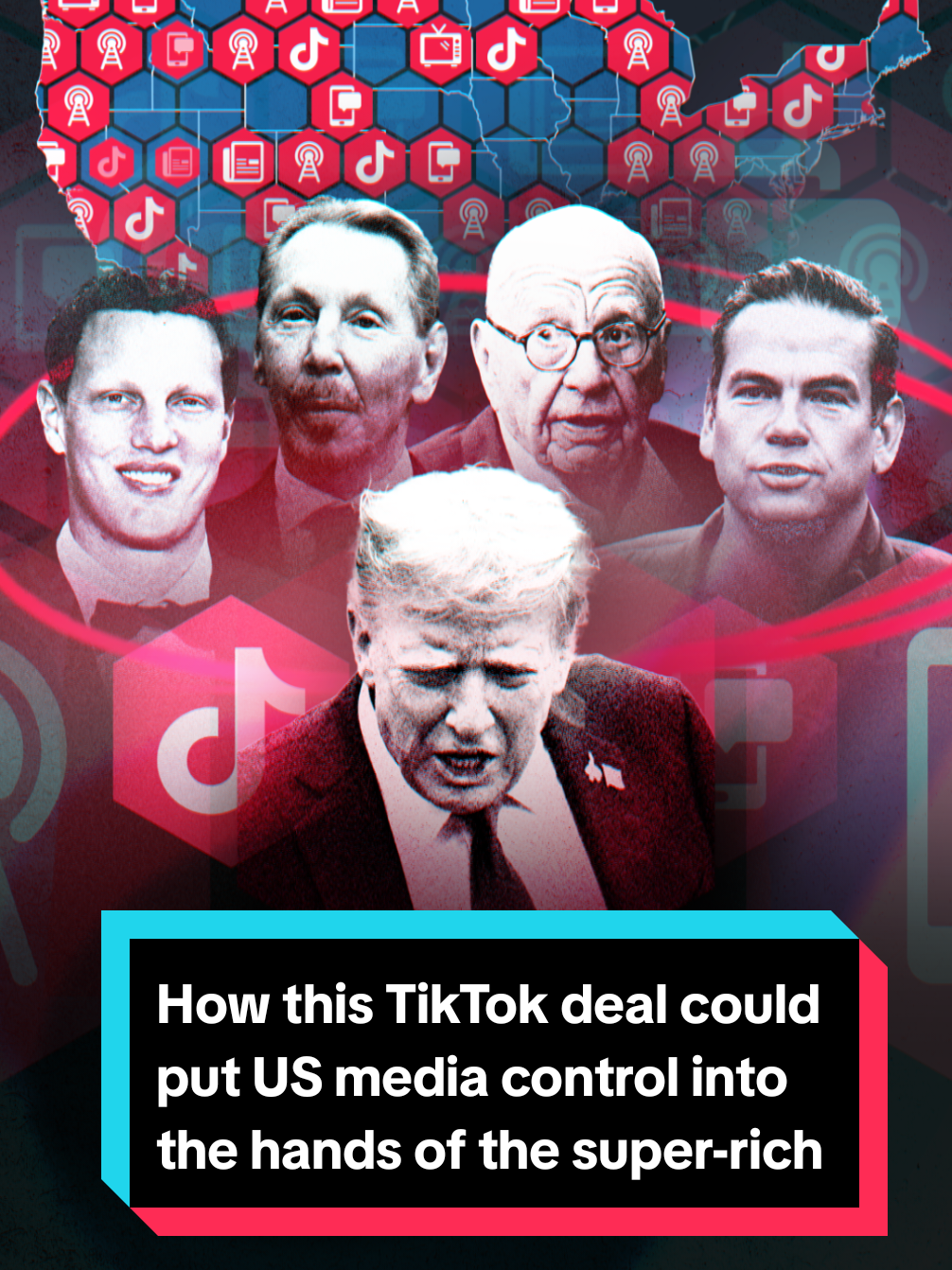 Almost half of adults under 30 in the US get their news from TikTok, according to the Pew Research Center. But who's going to own this hugely influential app? Donald Trump has signed an executive order outlining the terms of a deal to transfer TikTok to a US owner to let it continue to operate in the country, ending months of legal limbo. Under the plan, US investors will take over the majority of TikTok’s operations and take charge of a licensed copy of the app’s powerful recommendation algorithm. American companies are expected to own about 65% of the US version of the spun-off company, while ByteDance and Chinese investors will own less than 20%. But, critics are concerned that the arrangement would give Trump’s billionaire allies a degree of control over US media that would be vast and unprecedented. “It’s incredibly troubling how quickly media moguls are capturing the information space at a time when there’s a crackdown on speech more broadly,” Emma Briant of Notre Dame University told the Washington Post. As she sees it, they are “grabbing and seeking to control more and more of the infrastructure through which political debate happens”. Watch Guardian US tech editor Blake Montgomery explain, and find out more about how Trump’s TikTok deal would offer allies another lever of media control by heading to the link in bio.