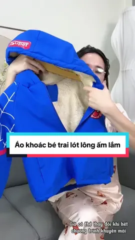Áo khoác bé trai lót lông ấm lắm #xuhuong #changchumchim #aochobe #aokhoacchobe #aobetrai 