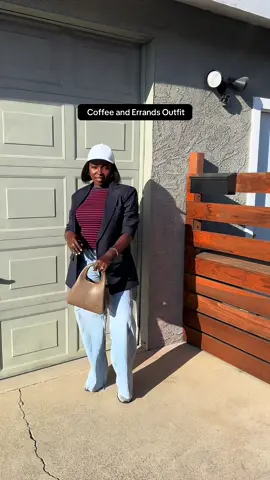 Coffee and errands, but make it chic ☕✨ What’s your go to coffee outfit vibe? OUTFIT DETAILS Top & Denim: @zara Blazer: @nordstromrack Bag & Sneakers: @coach Hat: @marshalls #OOTD #coffeestyle #casualchic 