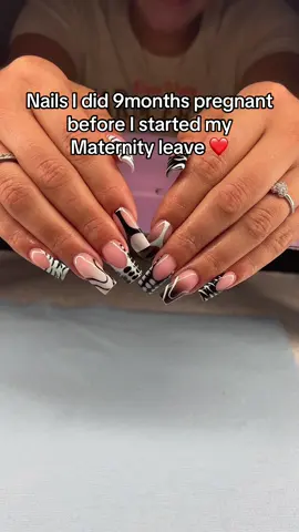 WENT ALL OUT FOR MY GIRLS 🥰❤️#nails #firsttimemom #pregnancyjourney #maternityleave #nailart #nailinspo #nailsartvideos #fallnails #fallnailinspo #polkcounty #nailtok 