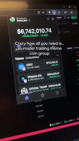 Crazy how all you need is an insider trading meme coin group #memecoin #generationalwealth #cryptotrading #btc #solana 