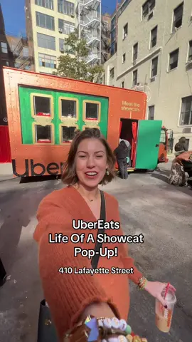 @Uber Eats pop-up in NYC today for The Life of a Showgirl!!! Go take some cute photos and snuggle some cats!! 410 Lafayette Street 11am-5pm today Friday!! @Uber #swiftie #tsthelifeofashowgirl #swifttok #ts12 #ubereats 