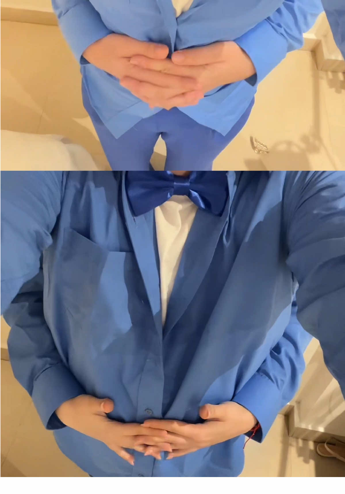 Espero que les haya gustado nuestro cosplay improvisado, para la próxima les traeremos uno mejor 🙏🏻💙   | @🫐Mirysita💙 @Miry  | #robloxx #novios #irl #parejas 
