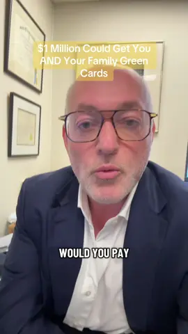 The Gold Card Program launches late December 2025. For the first time, you can fast-track your way to a Green Card by contributing $1 million personally or $2 million through your business to the U.S. Commerce Department. The Trump administration is calling this the fastest path to permanent residency. Through this expedited EB-1 process, you can apply not only for yourself, but also for your spouse and children — meaning your entire family can become lawful permanent residents of the United States. The program isn’t live yet, but we can start preparing your documentation now so you’re ready the moment applications open. 📞 Call us today to see if you qualify and to begin your Gold Card application. ⸻ 🔑 Hashtags #GoldCard #GreenCard #breakingnews #lawtok #tiktoklawyer 