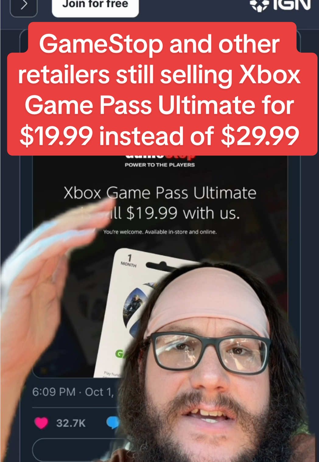 If you’re looking to stock up on game pass ultimate without paying 30 bucks a month for it, GameStop has a solution. They’re just gonna keep selling the stock of 20 dollar cards that they have, as are may other retailers. GameStop seems to have been the only one brazen enough to formally announce it, but other retailers are still selling the 20 dollar cards like Amazon, Best Buy, Target, and Wal Mart. I’m assuming that once these cards run out, they’re gonna HAVE to sell the cards for $30, but time will tell. I suppose they could act in defiance but I’m also positive none of these companies really care about how much you’re paying for another company’s product. #xbox #xboxgamepass #microsoft #gamestop #videogames