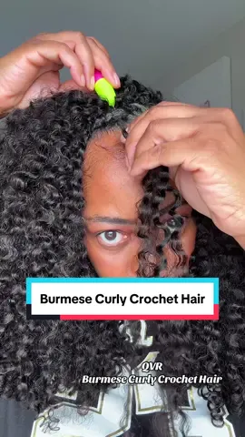 18” Burmese Curly Crochet Hair from @qvr hair  I used 5 packs for this look and the curls are absolutely beautiful 😍  #feathercrochethair #burmesecurlyhair #crochethairstyles #qvrhair #diyhairstyles 