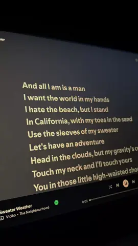 Sweather weather - The neighbourhood. #spotify #sweathersweather #theneighbourhood 