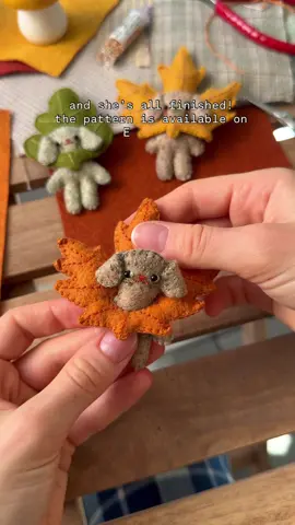 never perfect, always handmade. and that's why I love them so much 🥹 here's a look at the process for this little Fiona 🍁 the pattern to make your own perfectly imperfect friend is in my bio! #felt #sewingpattern #feltpuppy #gandmade #handsewing 