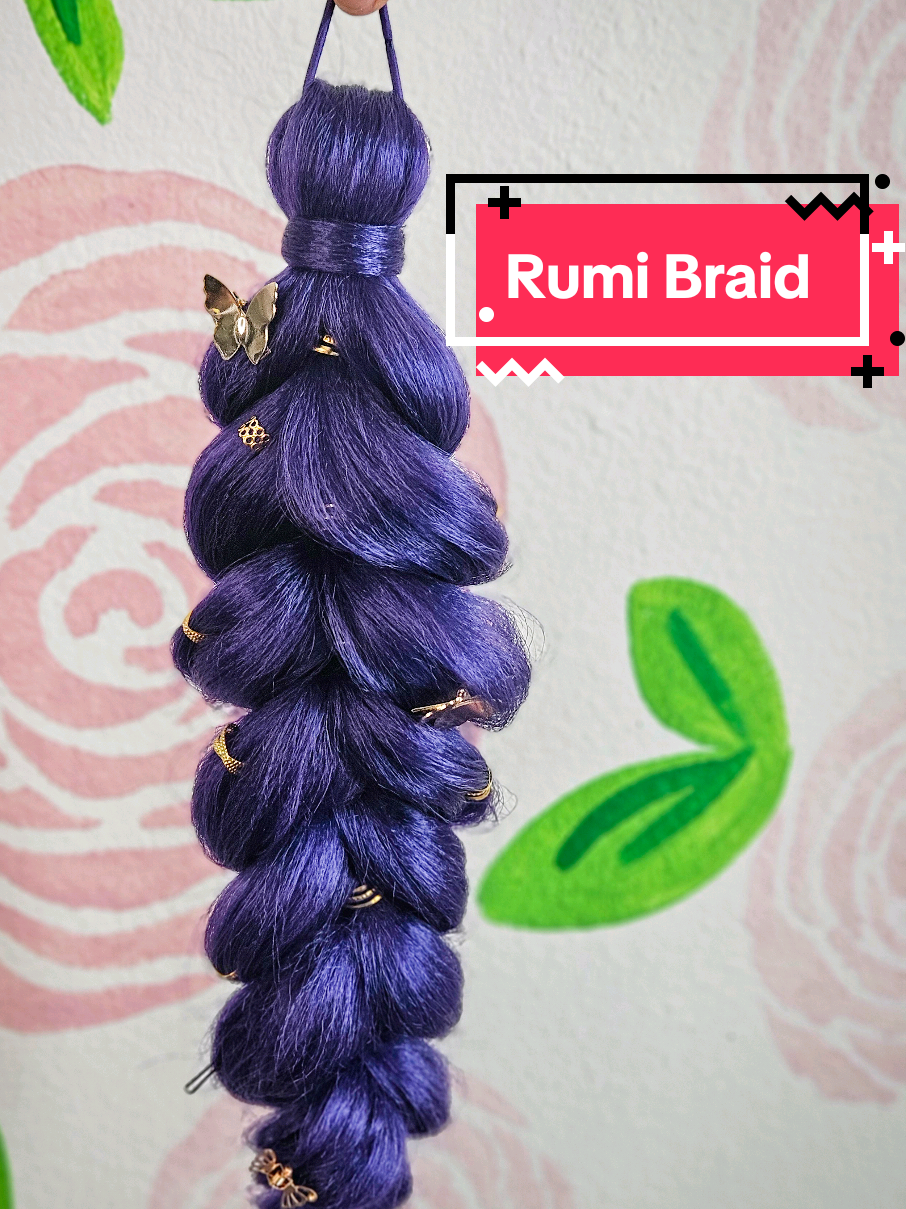 ✨ Reusable Rumi Braid in action ✨ Cute, quick, and ready for any day! Stay tuned for the tutorial 👀 #kpopdemonhunters #kpopdemonhuntersrumi #easyhairstyles #rumihairtutorialeasy #clipon  huntrix purple hair dragon Braid 