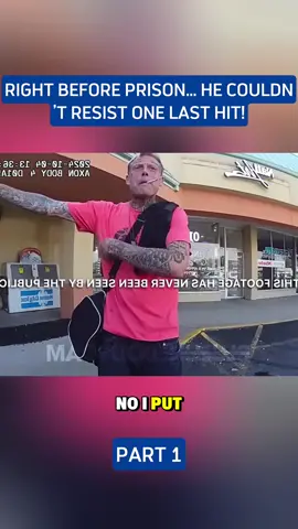 RIGHT BEFORE PRISON… HE COULDN’T RESIST ONE LAST HIT!#cops #police #bodycam 