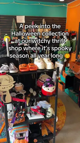 It’s Halloween all year but October is our time to shine! 🎃 If you’re into witchy vibes and thrifted fashion, this is the place for you! Get your costumes, your new winter coat, and your next spell supplies all under one roof. 🌝 #thrifting #halloween #witchtok #fyp #connecticut 