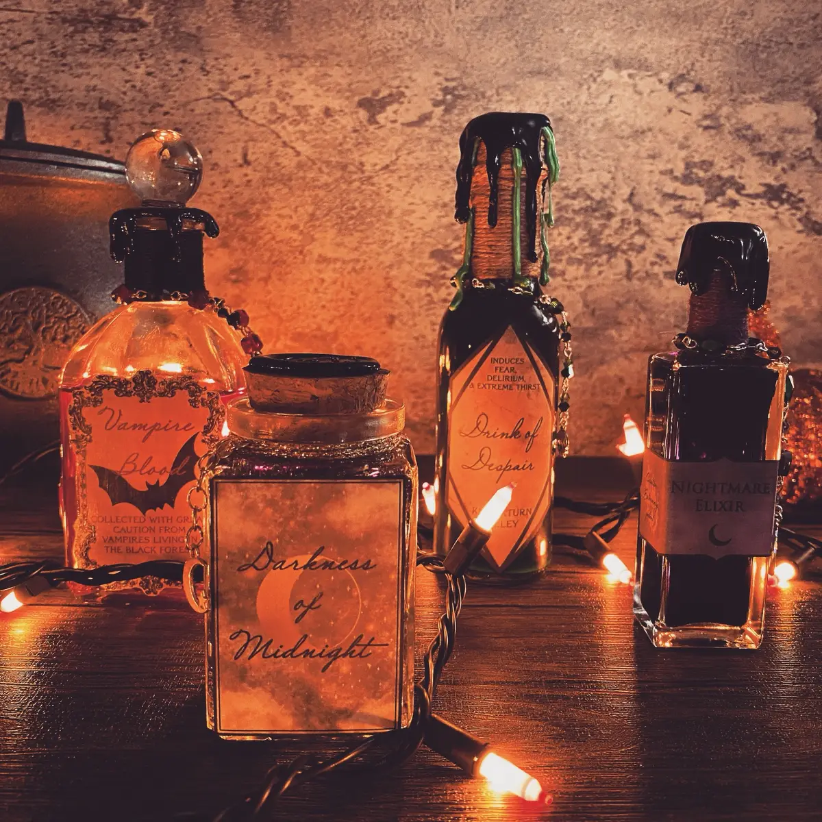 Found some old Halloween collection pictures from several years ago! I’m still working on getting more Halloween bottles out this year, but it’ll be cutting it very close so they’ll basically be for next year.  #potion #potions #halloween #halloweendecor #spookyseason 