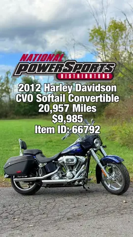 Bike Of The Day: 2012 Harley-Davidson CVO Softail Convertible . Item ID: 66792 Mileage: 20,957 Price: $9,985 . . #motorcycle #bikelife #harleydavidson #harleycvo #softail 