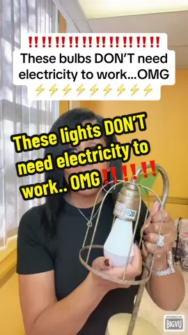 These bulbs DIN’T need electricity to work!! To charge, you simply screw the bulb into any light fixture and they will continuously charge! In case of an emergency…just unscrew from the light fixture and screw to the clip included…WOW.. #bulbs #noelectricity #rechargeablelights #CapCut 