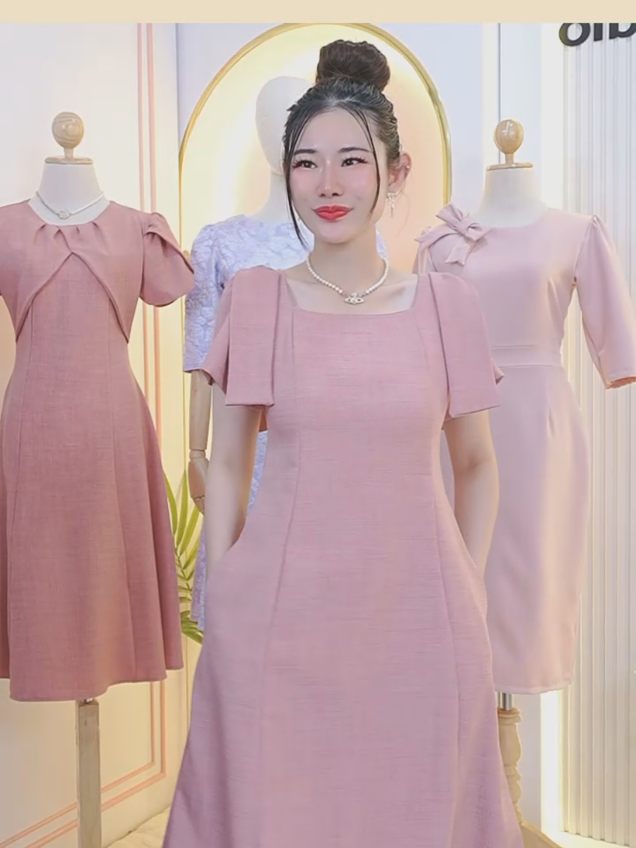ชุดสวยบอกต่อ #ส้มโอช็อป #บงกชเดรส #bongkotdress #ชุดไปงานแต่ง #แต่งตัวเรียบหรู 