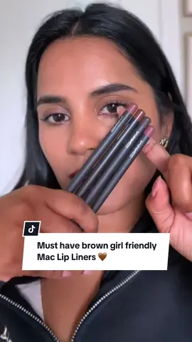 Shade cork is my absolute fav! What’s your go to? @maccosmetics #tiktokshopcreatorpicks #tiktokshopfalldealsforyou #maclipliners #browngirlmakeup #brownlipliner 