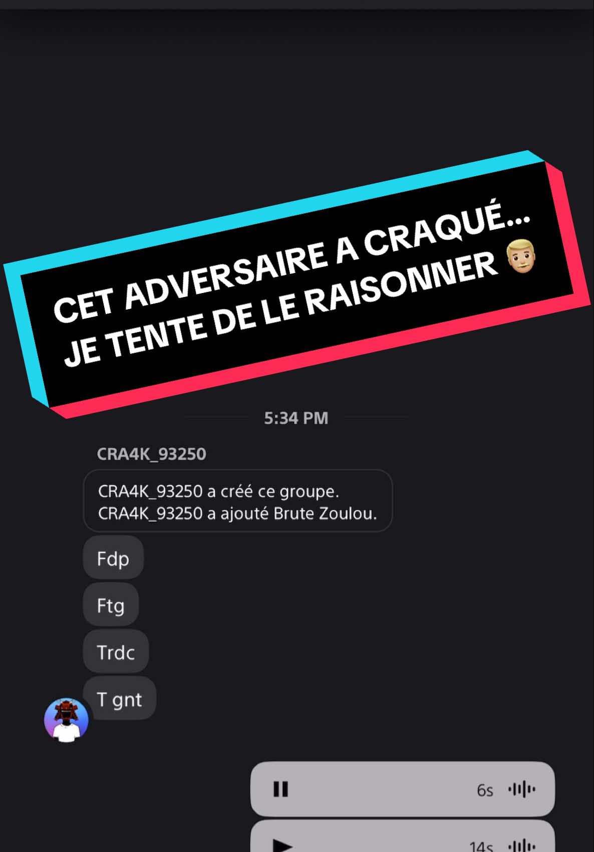 Fut champions a à peine commencé que cette adversaire craque et m’insulte 🙄 je me sentais obligé de le raisonner, le self contrôle doit être primordial les gars !! #fc26 #ultimateteam #futchampions #rage #ps5