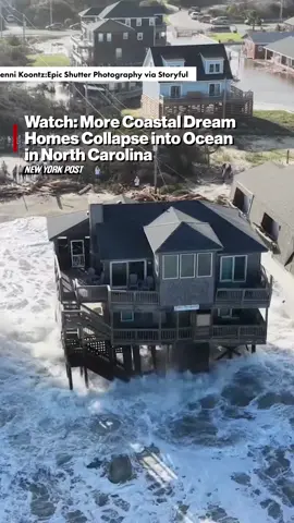 Eight seaside houses have now collapsed into the ocean in North Carolina's Outer Banks, as the region faces raging swells from Hurricane Imelda.