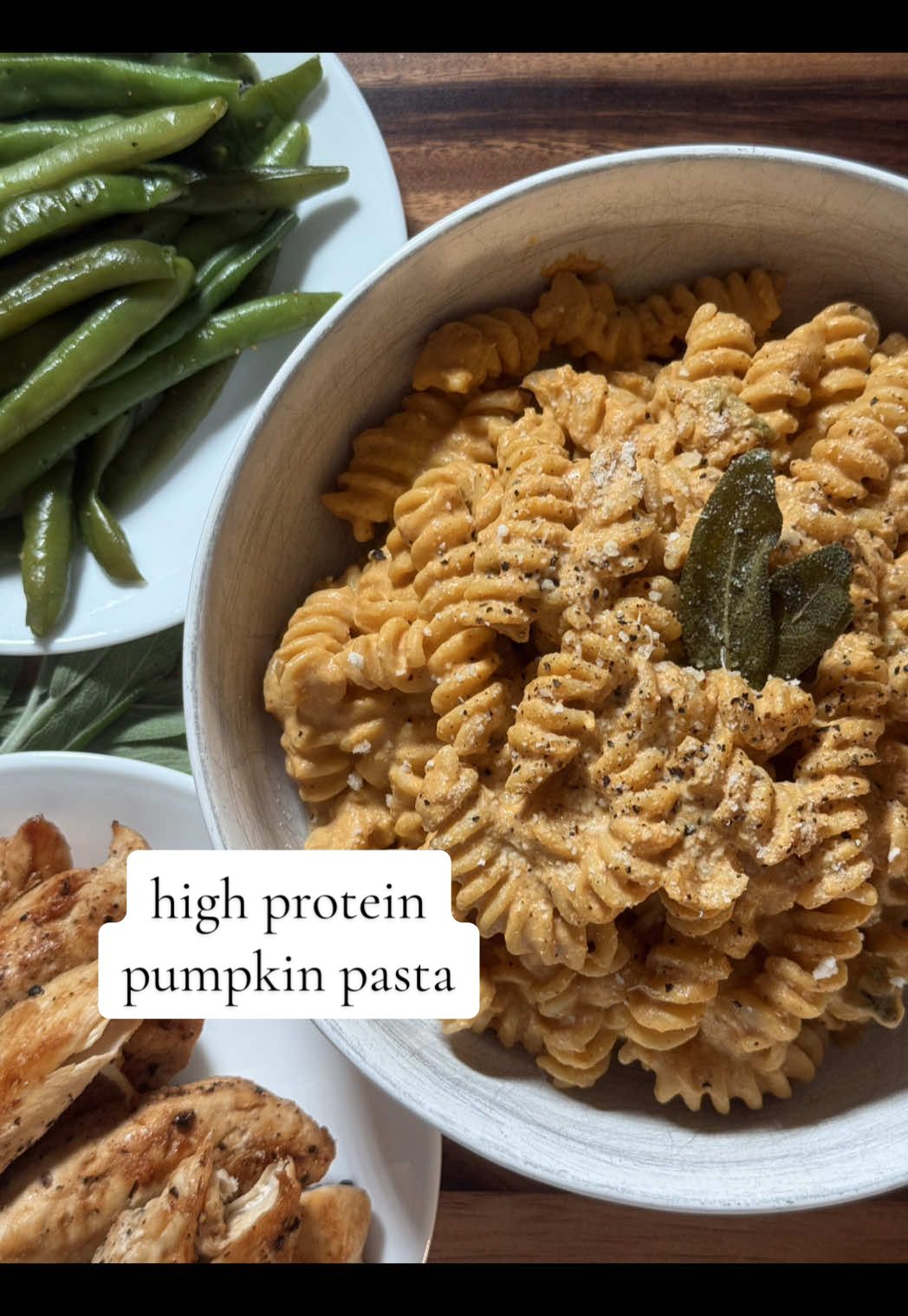 high protein pumpkin pasta 🍂full recipe in bio!!  @Simply Organic @Whole Foods Market @Caraway Home  #mealideas #EasyRecipe #quickrecipes #pasta 