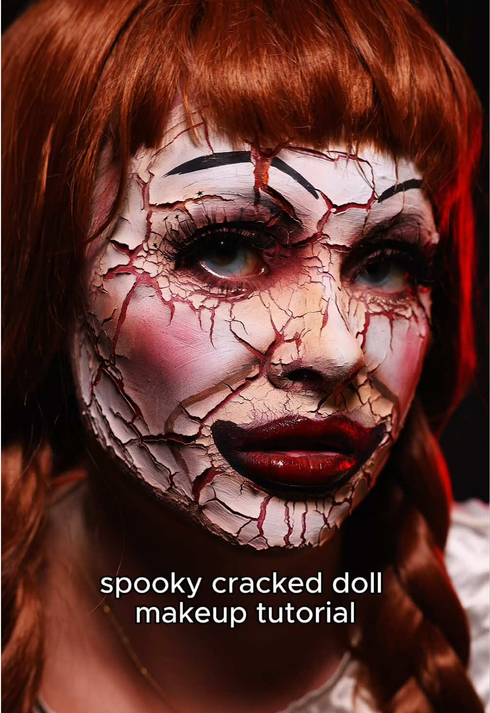 This turned out so cool!!!! Now who wants to see the finished transition video??  #annabelle #halloweenmakeup #sfxmakeupartist #spookyseason 