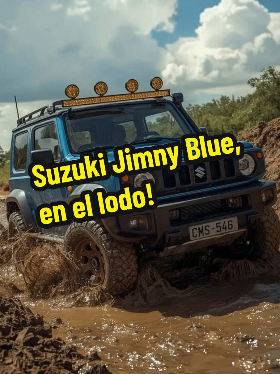 Suzuki Jimny Blue, en el lodo! #aigeneratedvideo #suzukijimny #4x4 #offroad 