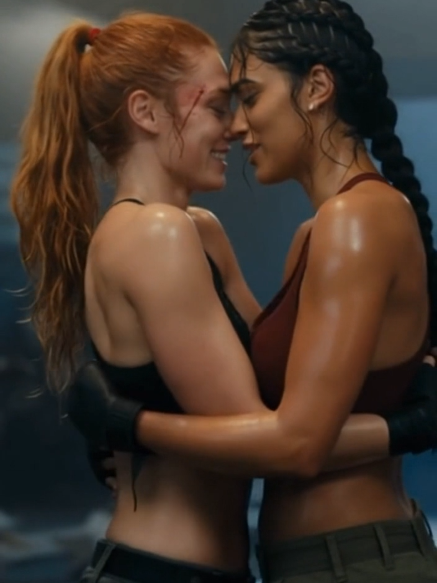 Sora 2 AI boxing match turned up with a kiss #sora #Soraai #ai #Sora2 #fy