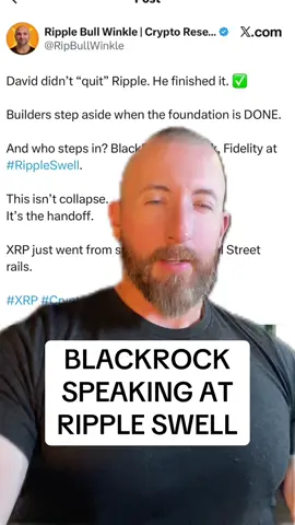 BlackRock wouldn’t be speaking at a Ripple conference unless their ties were more significant than we are lead to beleive.  
