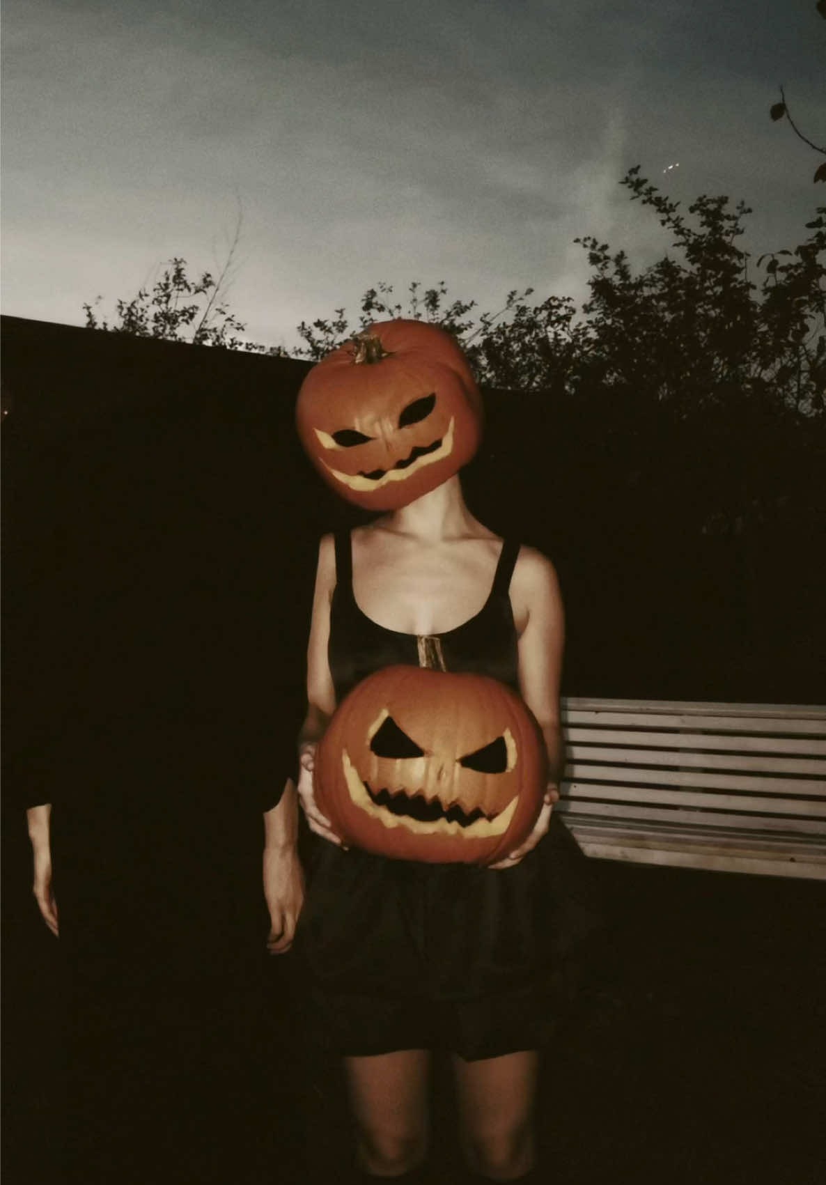 Pumpkin head photoshoot 🎃 #pumpkin #october #couple #halloween 