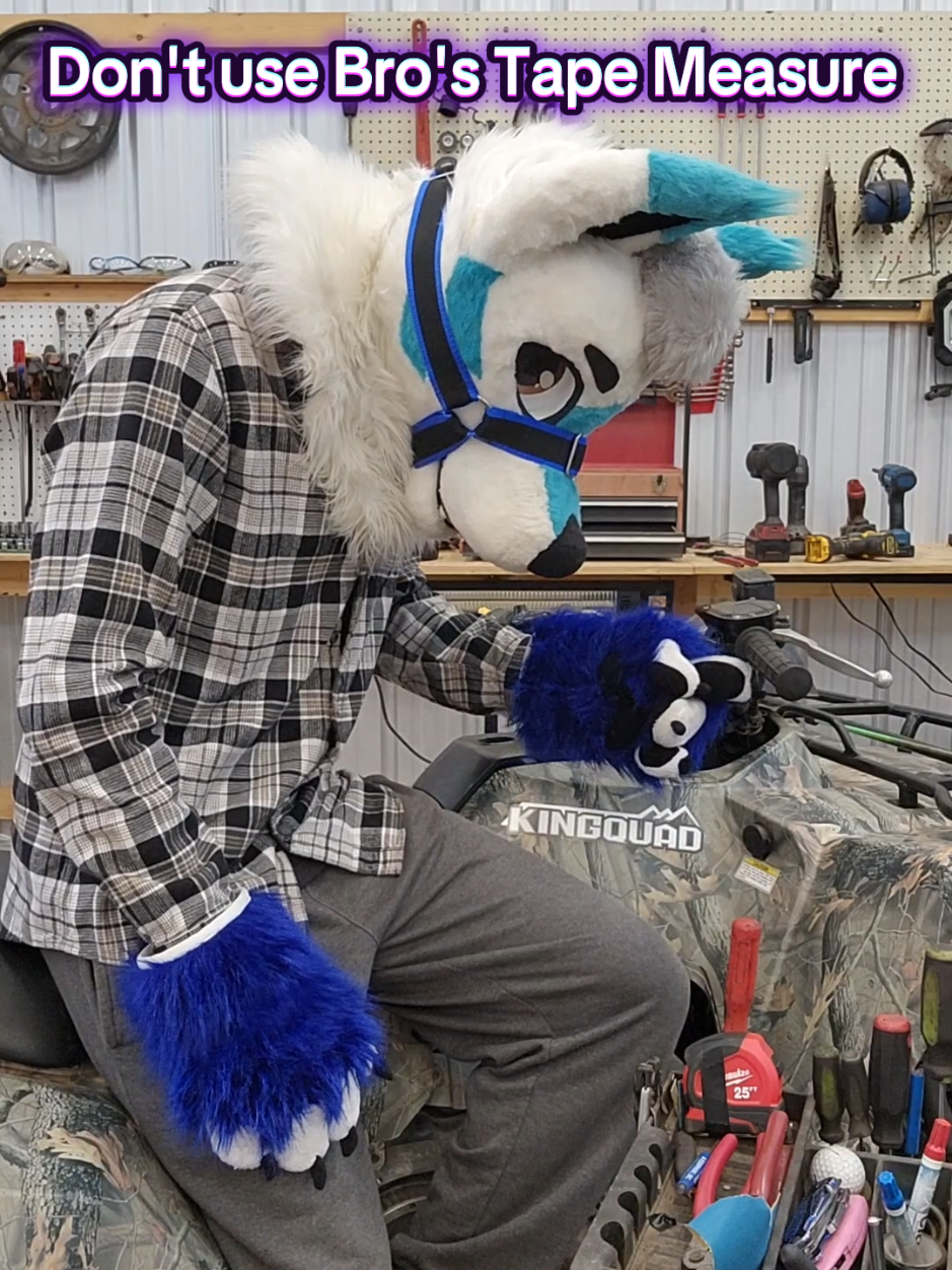 How many of Yall have done this 🤣?. That 1/8 inch matters #furry #furryfandom #fursuit #cars #ramthewoofer 
