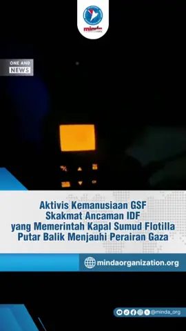 Anggota armada @globalsumudflotilla merespon ancaman dan perintah IOF dengan pedas, saat armada diperintah untuk berputar balik menjauhi perairan Gaza.  Ketika percakapan ini terjadi, Armada Sumud Flotilla sedang dihadang 20 kapal tempur penjajah Israel dari jarak kurang dari 5 kilometer.  Video via @iara_modarelli #Minda #PerdamaianDunia #FreePalestine #globalsumudflotilla 