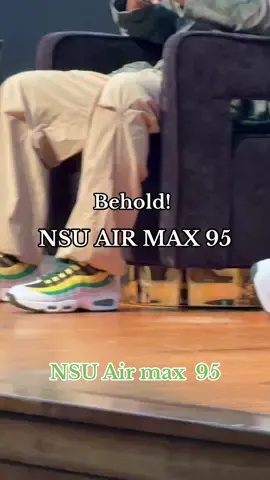 We all matchin !! 💚💛✨👟 @Nike @snipes #nike #hbcu #norfolkstate #airmax95 