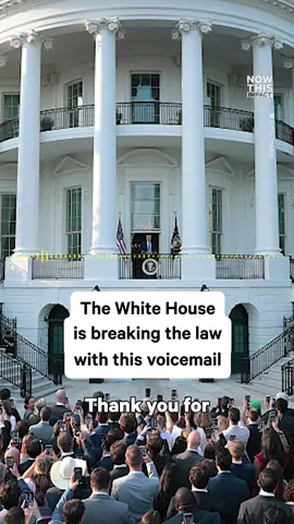 Not only is the White House lying about who caused the shutdown — while Republicans try to increase health care costs for 22M Americans — it’s also breaking the law. The voicemail violates the Hatch Act, which prohibits White House employees from engaging in partisan attacks.