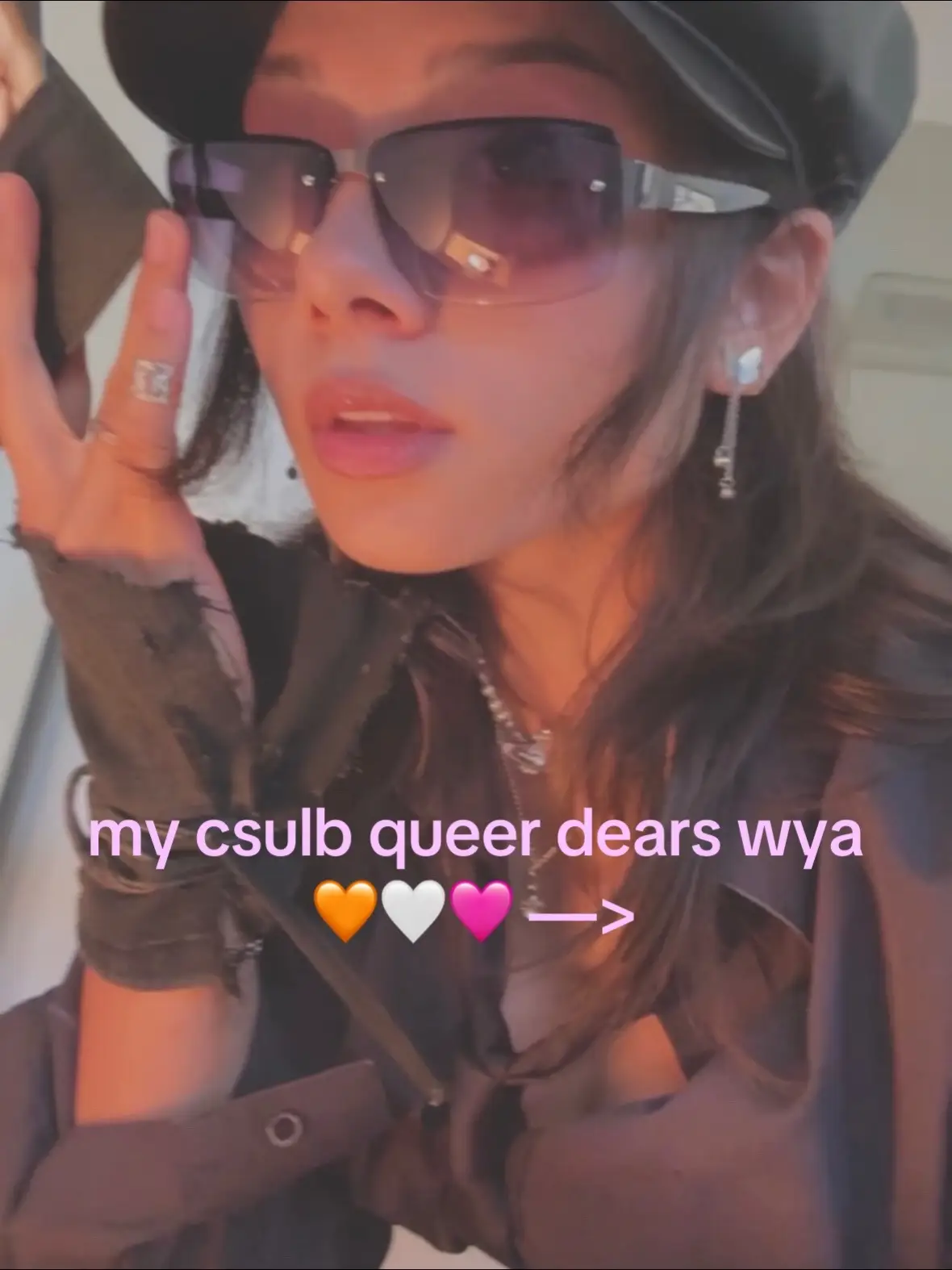 bring someone, or hopefully leave with someone ^_−☆ #csulb #performative #femmelesbian #wlw #matcha #fypシ 
