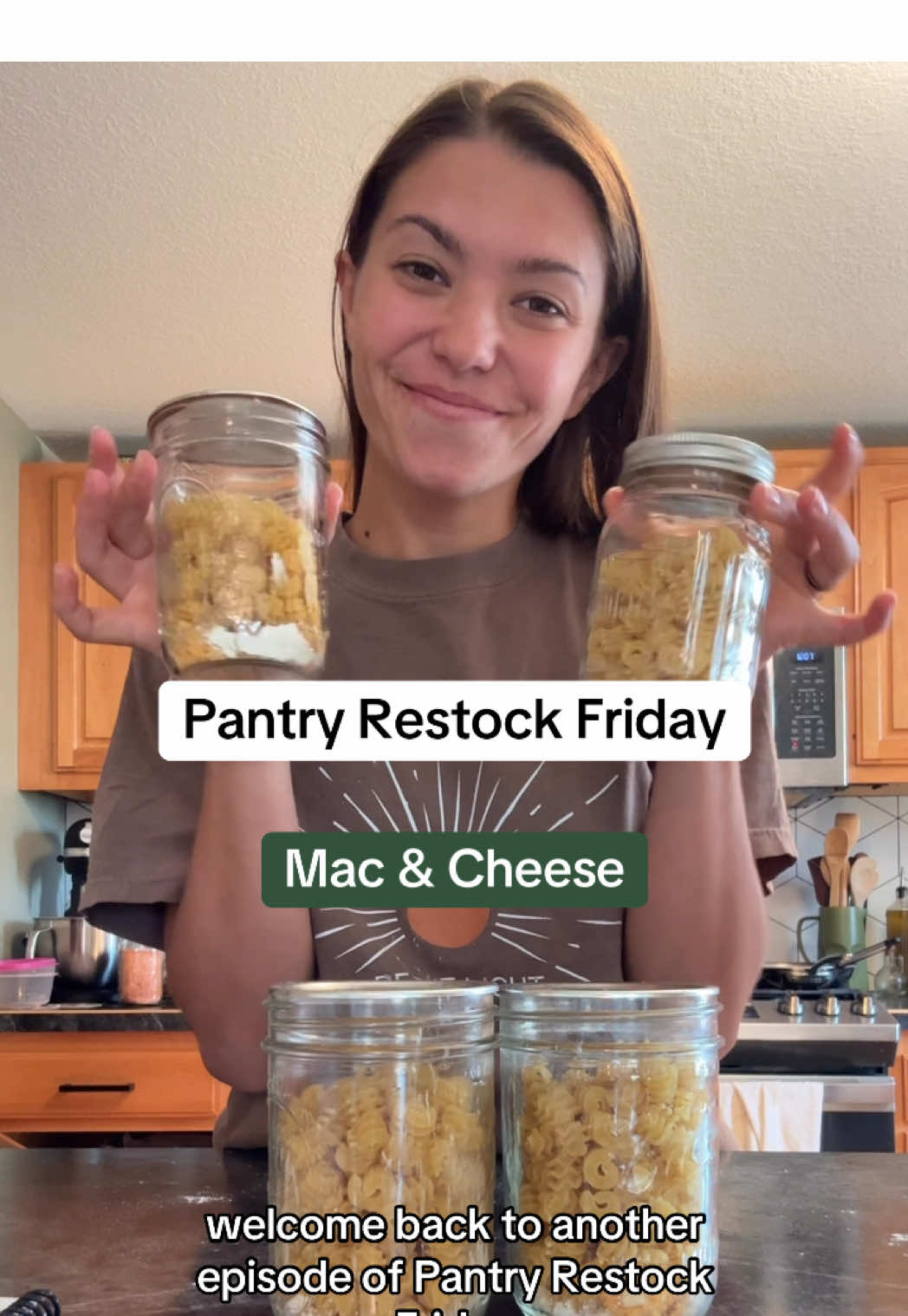 Welcome to my series, Pantry Restock Friday!  Every week I’ll be sharing a new recipe that you can use to start building your homemade pantry🙌🏻 This week is Mac & Cheese! Yes, like boxed Mac & cheese but make it homemade😋 Full recipe👇🏼 1 1/4 cup pasta 2 tbsp cheese powder  1/2 tbsp cornstarch 1/4 tsp salt 1/4 tsp garlic powder 1/4 pepper (optional) Store in a pint size jar. To make:  Add jar of Mac & cheese, 1 1/4 cup water, and 2 tbsp butter to a small pot. Bring to a boil, reduce heat and simmer for 8 to 10 minutes or until the pasta has absorbed all of the liquid. Stir in 1/4 cup milk in Cook until you have a creamy, thick sauce. Remove from heat and serve immediately.  Add extra shredded cheese if your heart desires😉 Seal using @FORJARS lids and vacuum sealer for best results. #healthyswaps #homemaderecipe #ingredientsmatter #homemademacncheese #macandcheese  