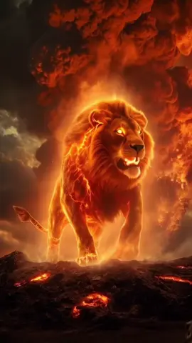 #lion #majestic #fire #king #fyp 