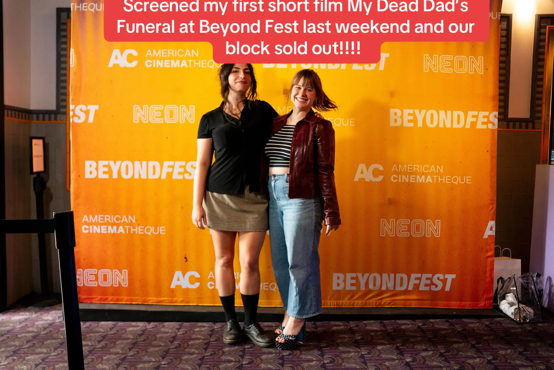 Last weekend was amazing. Thank you @Beyond Fest @AmericanCinematheque @NEON ♥️ #filmtok #womeninfilm #shortfilm 