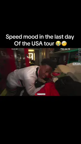 Speed is sad for ending the USA tour 😭💔 #ishowspeed #sadness #viral #usatour #fyp 
