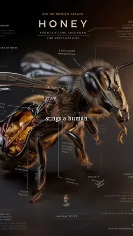 When a honey bee stings a human  #honeybee #Science #explain 