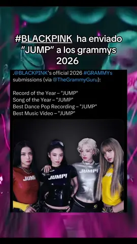 #BLACKPINK ’s official 2026 #GRAMMYs submissions (via @TheGrammyGuru): Record of the Year – 