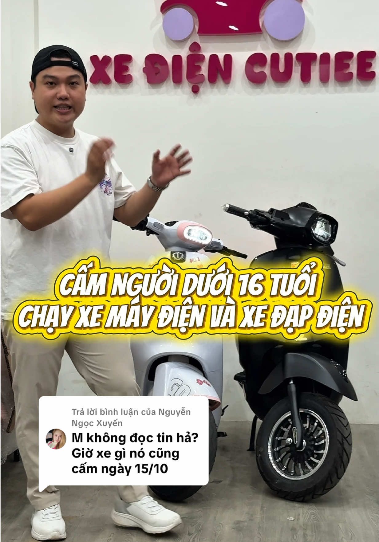 Trả lời @Nguyễn Ngọc Xuyến cấm người dưới 16 tuổi sử dụng xe đạp điện và xe máy điện #xediencute #xedapdientragop #xedientailg #xedienkute #xediengiare @Nga Xe Điện Cutiee @Phương Vy Xe Điện Cutiee @Khoa Xe Điện Cutiee @Tus Xe Điện Cutie @Trân Xe điện Cute - Trả Góp Xe 