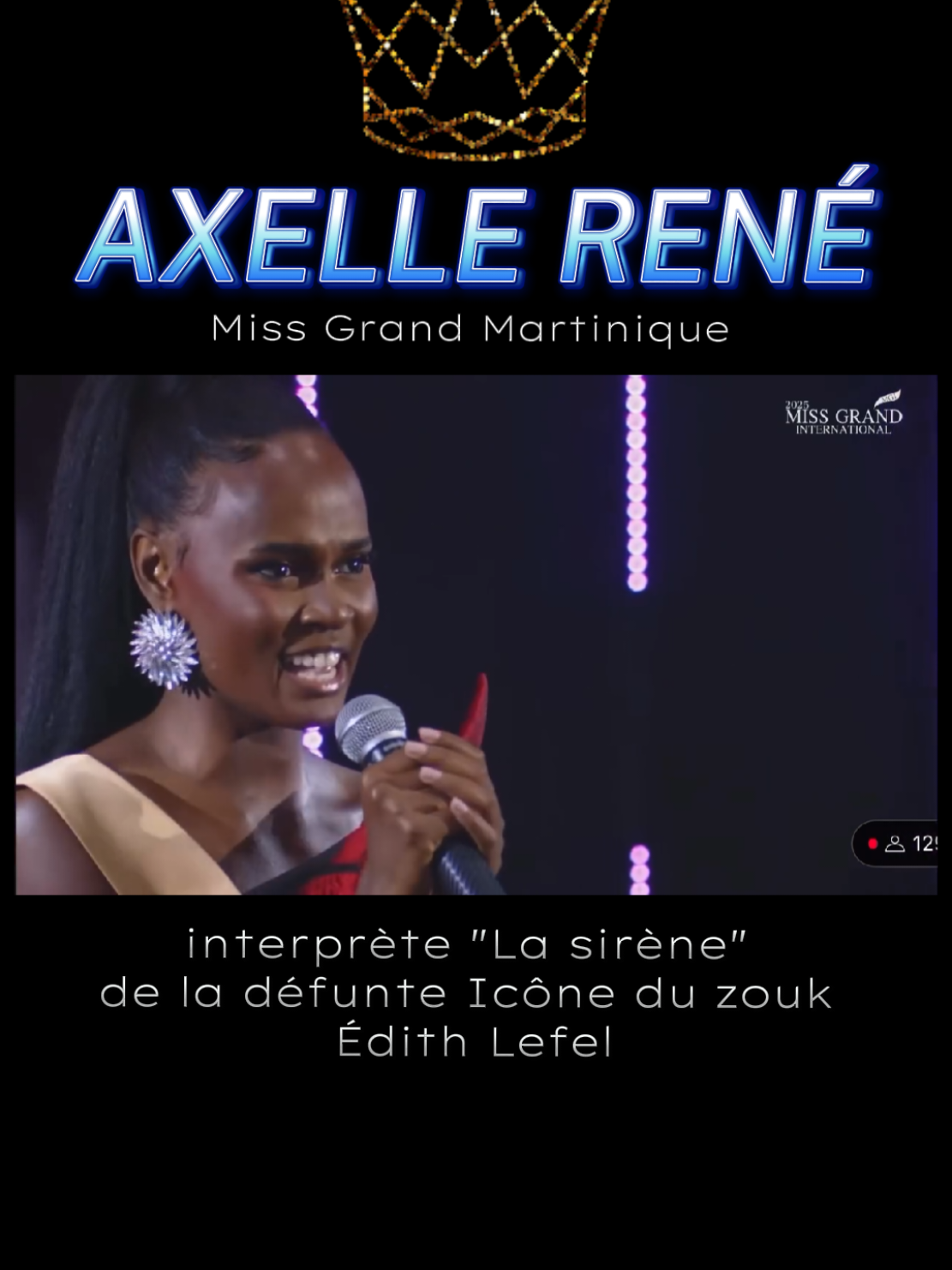@Axellereneoff Miss grande Martinique interprète 
