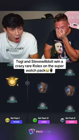 Togi and Stevewilldoit win a crazy rare Rolex on the super watch pack😭⌚️ #kickstreaming 