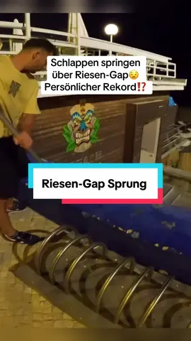 Sprung über Riesen-Gap. Ette mit neuem persönlichen Rekord. #freerunningschlappen #sprung 